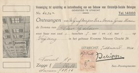 712265 Nota van de Vereeniging tot oprichting en instandhouding van een Gebouw voor Christelijk-Sociale Belangen ...